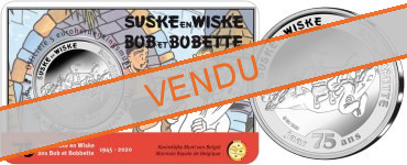 Commémorative 5 euros Belgique 2020 BU version relief en Coincard - Bob et Bobette 