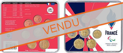 Coffret série monnaies euro France miniset 2021 BU - Team France Paralympiques