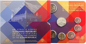 Coffret série monnaies euro Slovaquie 2023 BU - 30 ans de la République Slovaque