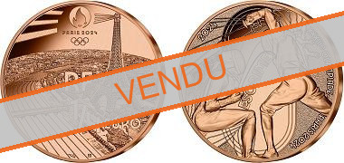 Paris JO 2024 1/4 euro Cuivre France 2024 UNC - Sport Escrime