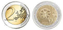 Commémorative 2 euros Estonie 2024 UNC - Le Bleuet