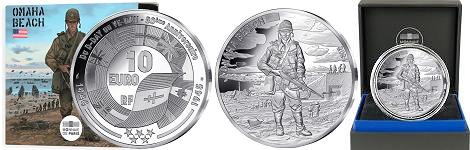 Commémorative 10 euros Argent D-Day Omaha Beach 2024 Belle Epreuve - Monnaie de Paris