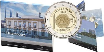 Coffret série monnaies euro Luxembourg 2024 BU - Ville Luxembourg (Version Francs Lux)