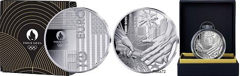 Commémorative 10 euros Argent Passage de Relais Paris Los Angeles France 2024 BE - Monnaie de Paris