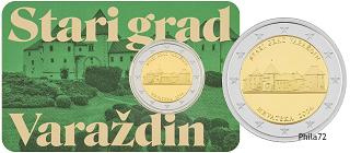 Commémorative 2 euros Croatie 2024 Coincard - Château de Varazdin