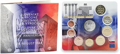 Coffret série monnaies euro Slovaquie 2024 BU - 80 ans du soulèvement national