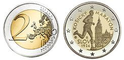 Commémorative 2 euros Slovaquie 2024 UNC - 100 ans du Marathon International