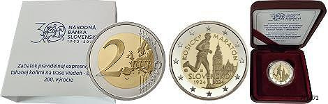 Commémorative 2 euros Slovaquie 2024 BE - 100 ans du Marathon International