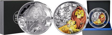 Commémorative 50 euros Argent Le Roi Lion Mufassa et Simba 2024 BE colorisée - Monnaie de Paris (en prévente)