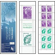 Carnet Marianne et l'Europe 2024 - 14 timbres dont 2 Maxi-Marianne