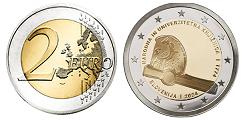 Commémorative 2 euros Slovénie 2024 UNC - 250 Ans de la bibliothèque nationale (en prévente)