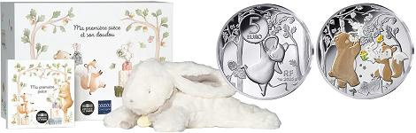 Coffret Commémorative 5 euros Argent Naissance + Doudou France 2025 BE - Monnaie de Paris (en prévente)