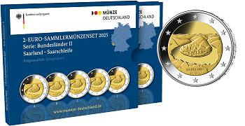 Commémorative 2 euros Allemagne 2025 BE Coincard - Région du Saarland - 5 ateliers (en prévente)