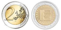 Commémorative 2 euros Estonie 2025 UNC - Langue écrite Estonienne (en prévente)