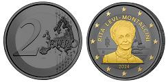 Commémorative 2 euros Italie 2024 UNC Ruthénium & Or - Rita Levi Montalcini (en prévente)