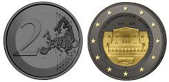 Commémorative 2 euros Grèce 2024 UNC Ruthénium & Or - Démocratie (en prévente)