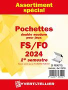 Assortiment de 38 Pochettes Yvert et Tellier double soudures fond noir pour timbres gommés - 2ème Semestre 2024 (en prévente)