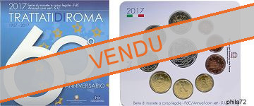 Coffret série monnaies euro Italie 2017 BU - 60ème Anniversaire du Traité de Rome