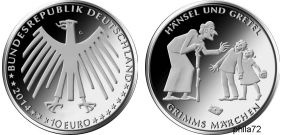 Commémorative 10 euros Allemagne 2014 UNC - Hansel et gretel