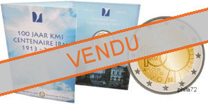 Commémorative 2 euros Belgique 2013 BU Coincard - Institut royal meteorologique