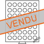 Médaillier numismatique MB tiroir de 42 cases circulaires pour monnaies de 29 mm